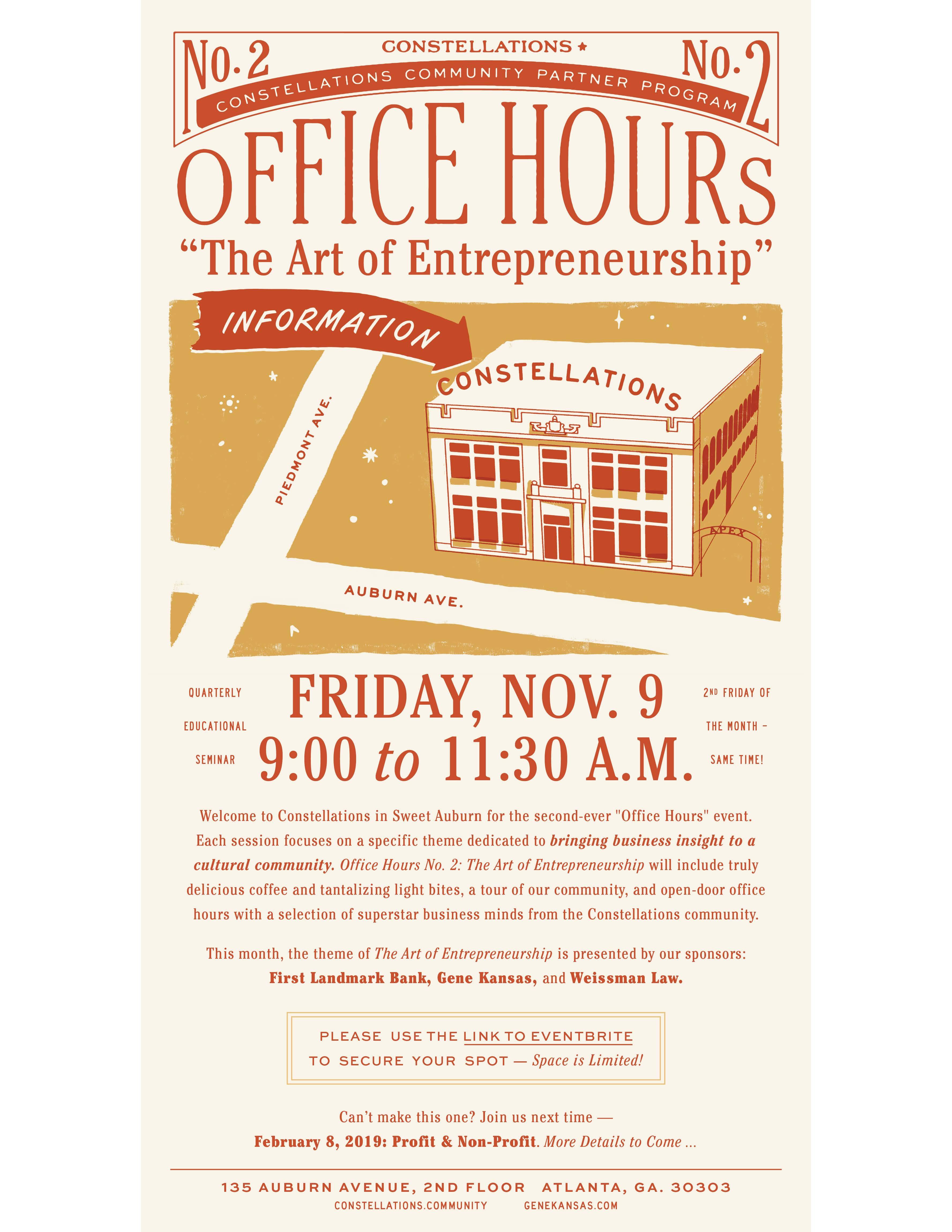 Constellations Community Office Hours Flyer