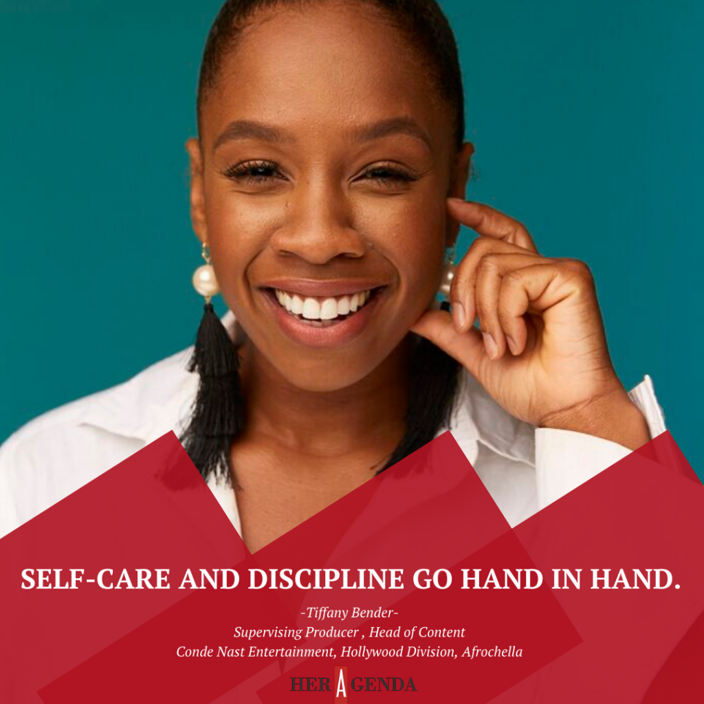 "self-care and discipline go hand in hand." -Tiffany Bender via Her Agenda