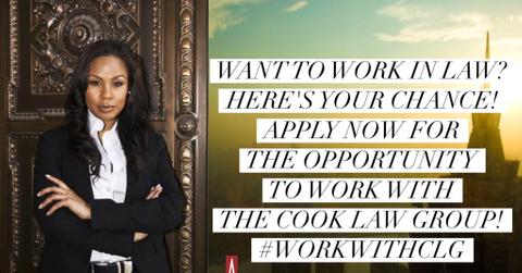 #WorkWithCLG – opportunity to work in law/media with the Cook Law Group