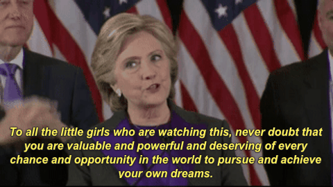 nd to all the little girls who are watching this, never doubt that you are valuable and powerful and deserving of every chance and opportunity in the world to pursue and achieve your own dreams. gif via giphy