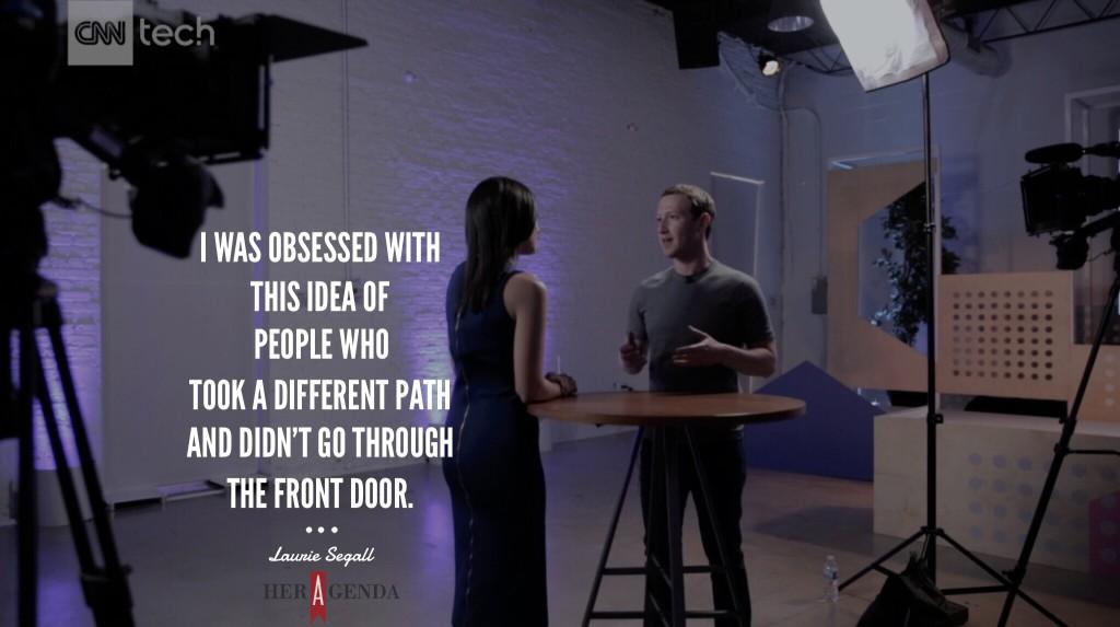 "I was obsessed with this idea of people who took a different path and didn't go through the front door." -Laurie Segall via Her Agenda