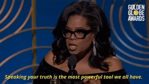 speaking your truth oprah golden globes