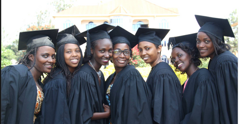 Black college students graduating from Akilah