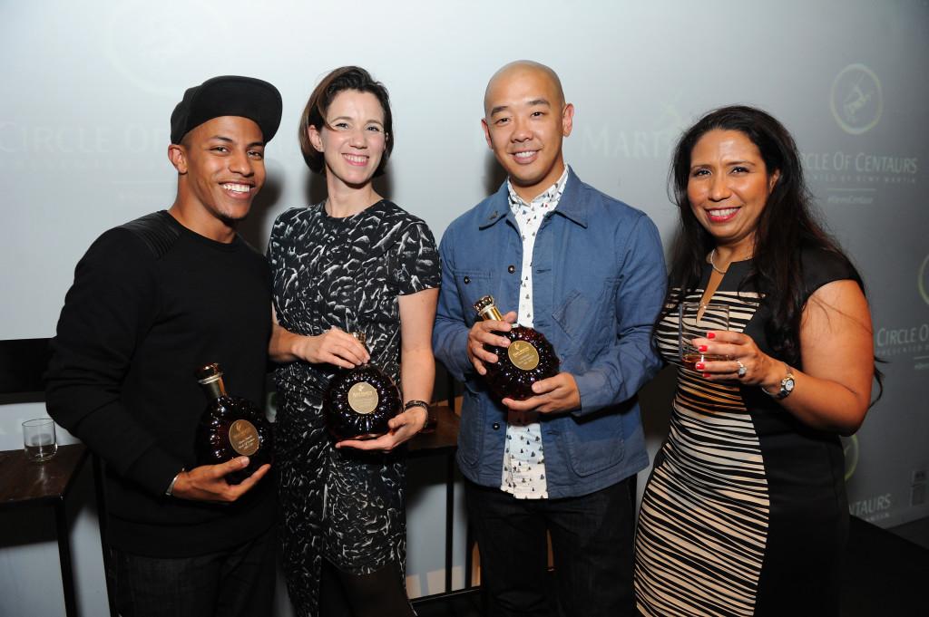 Steven Duarte, Jessamyn Rodriguez, jeffstaple and Emma Medina attend Remy Martin's Unveiling of the Circle of Centaurs with host jeffstaple on November 5, 2014 in New York City.  (Photo by Craig Barritt/Getty Images for Remy Martin)