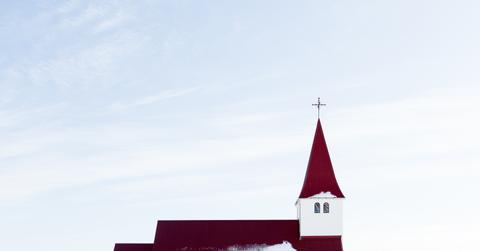 Country church in the snow