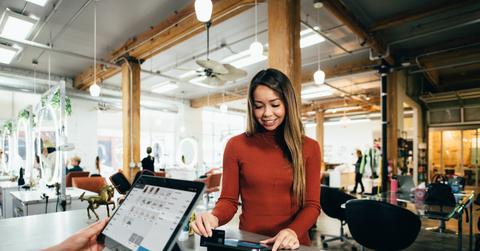 woman with credit card