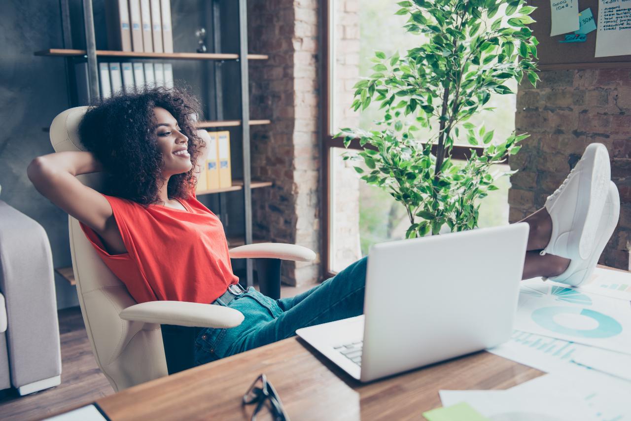 woman at desk