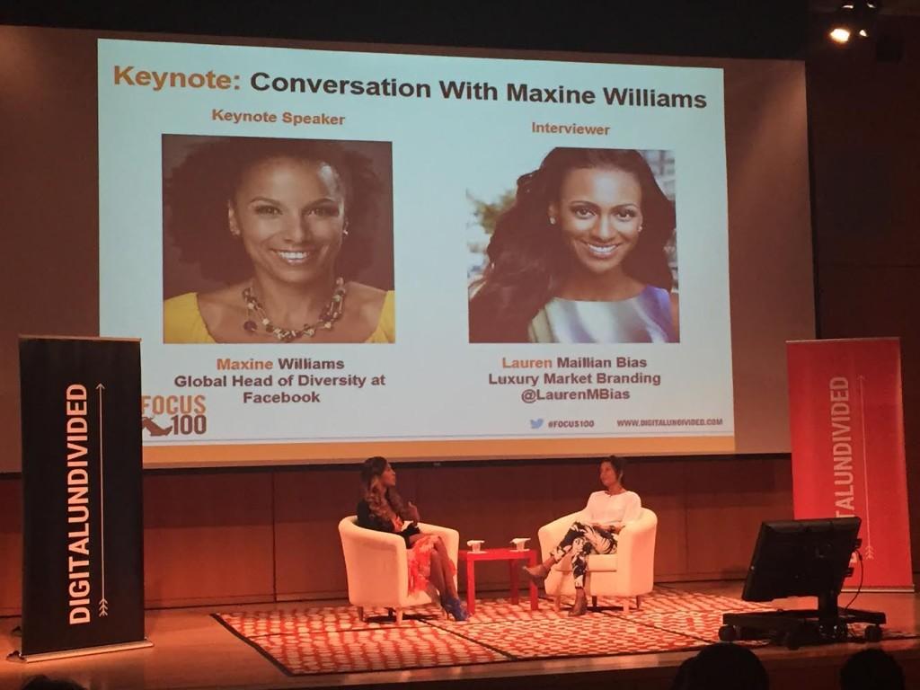 Lauren M. Bias and Global Head of Diversity for Facebook's Maxine Williams