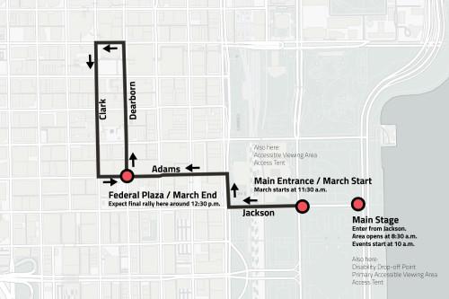 map of women's march, D.C. womens march map, womens march on washington map, march route, 