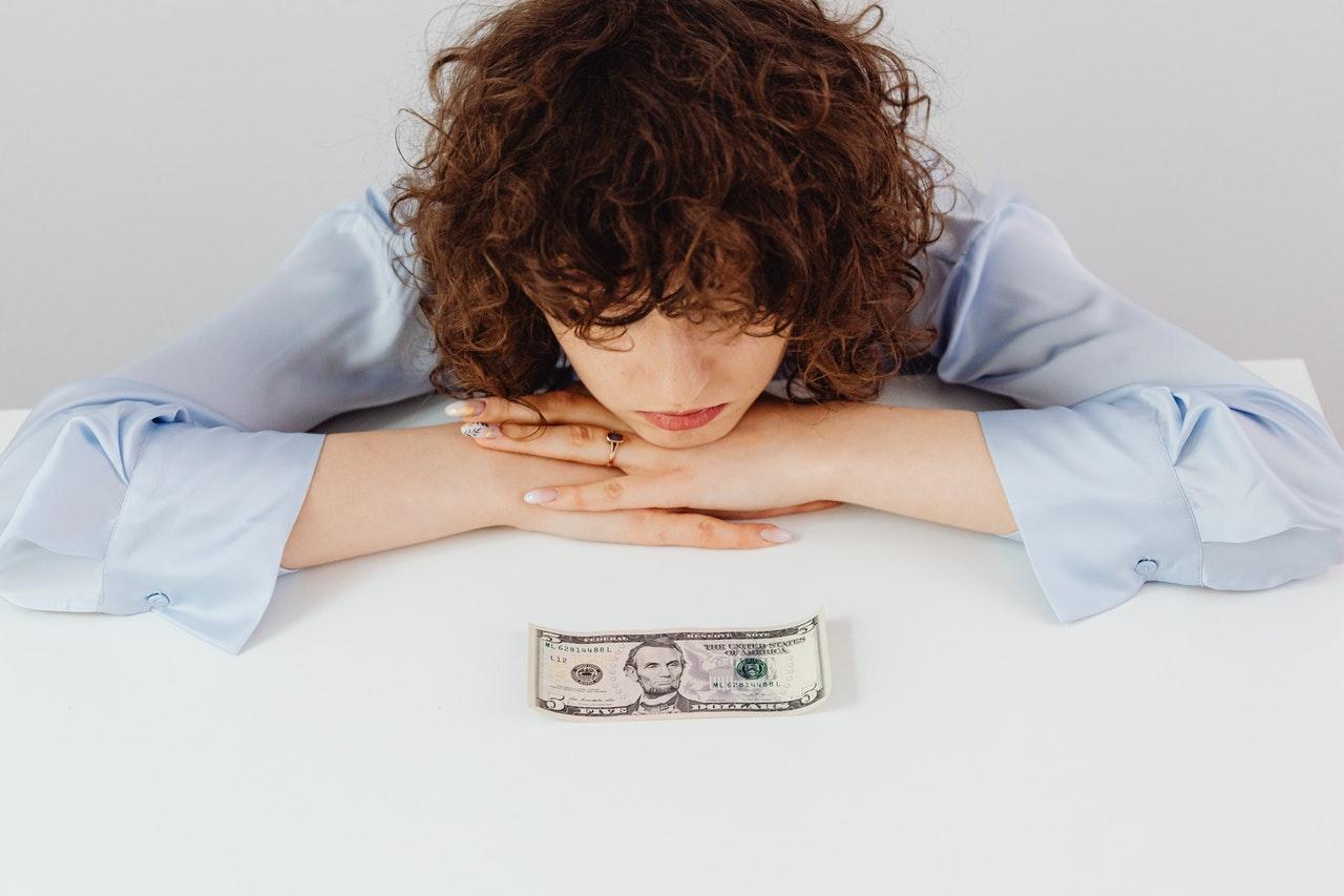 woman with cash