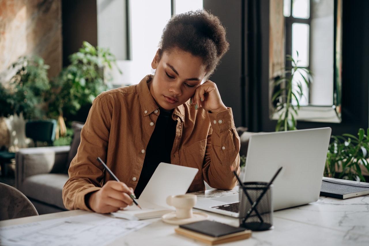 Woman writing 