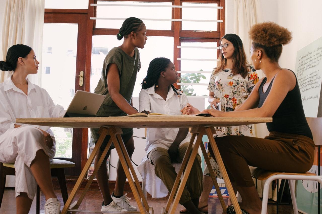 team of women in office