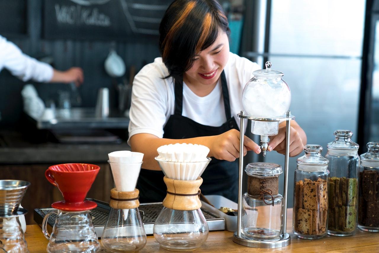 woman at coffee shop