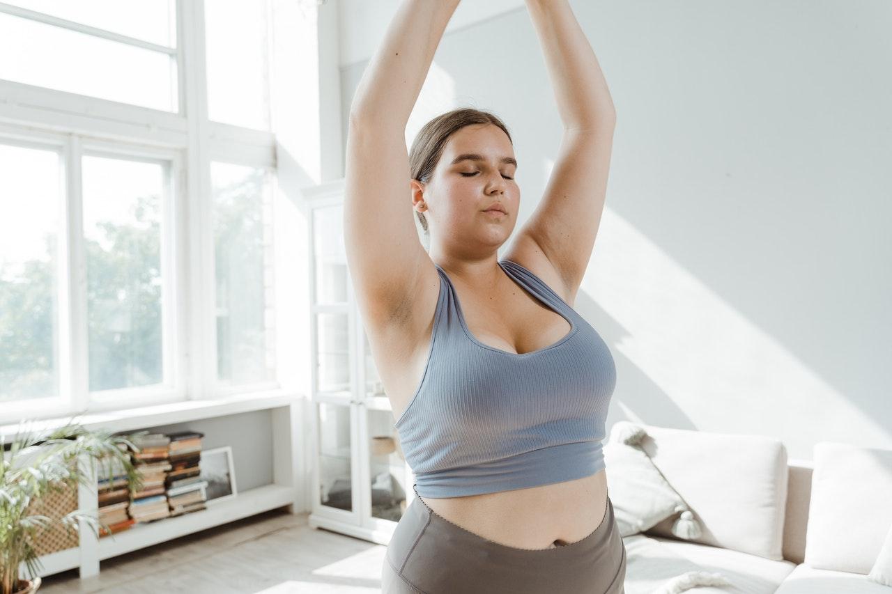 woman meditating