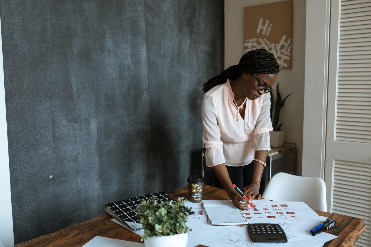 woman writing