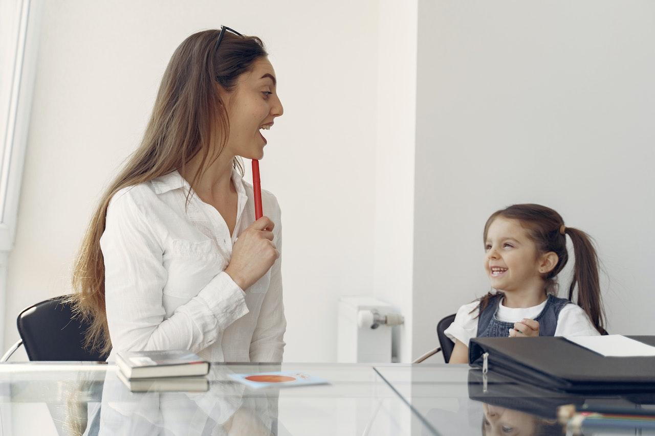 woman with daughter