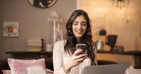 woman with cellphone