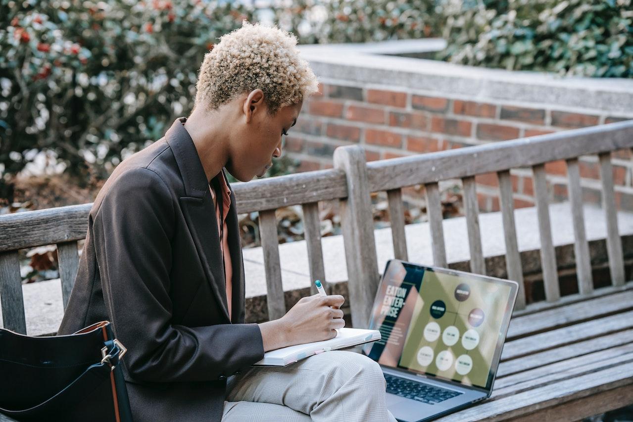 Woman on computer