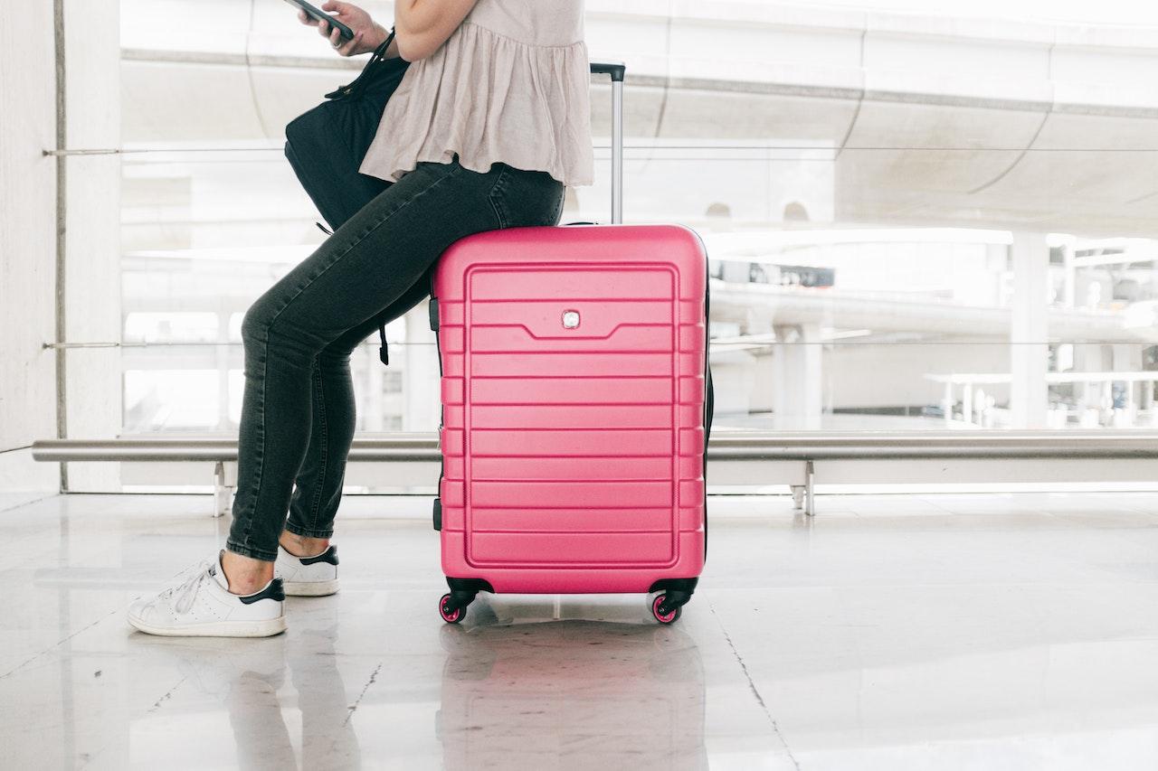 woman with luggage