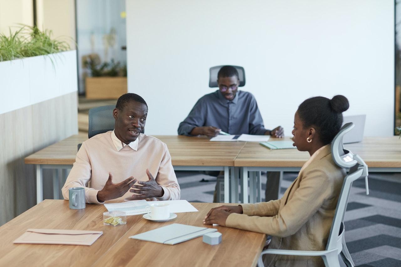 team in office