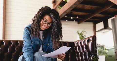 woman with paperwork