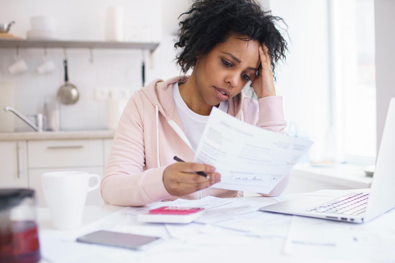 woman with paperwork