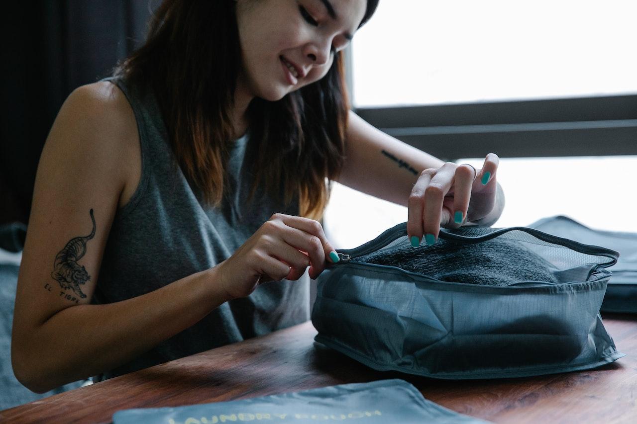 packing a suitcase