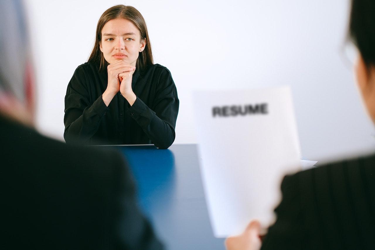 woman on interview