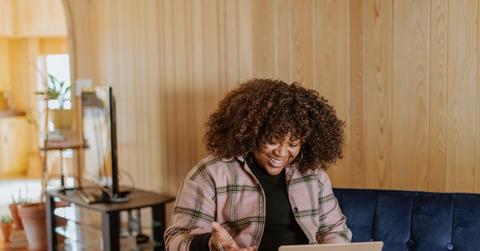 Woman working from home