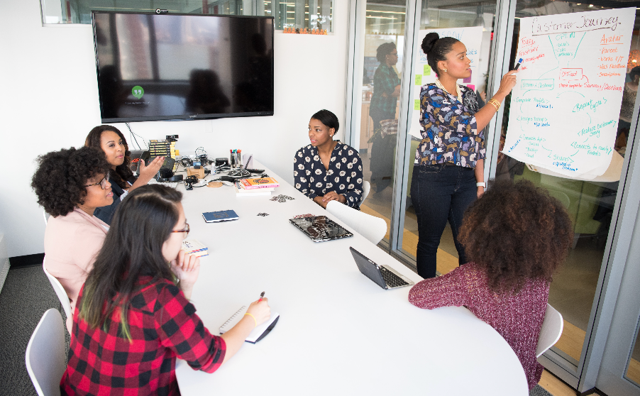 women in meeting