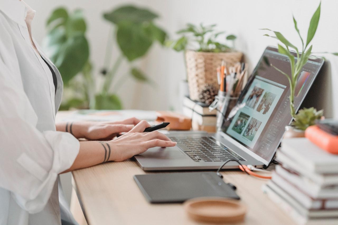 Woman on computer