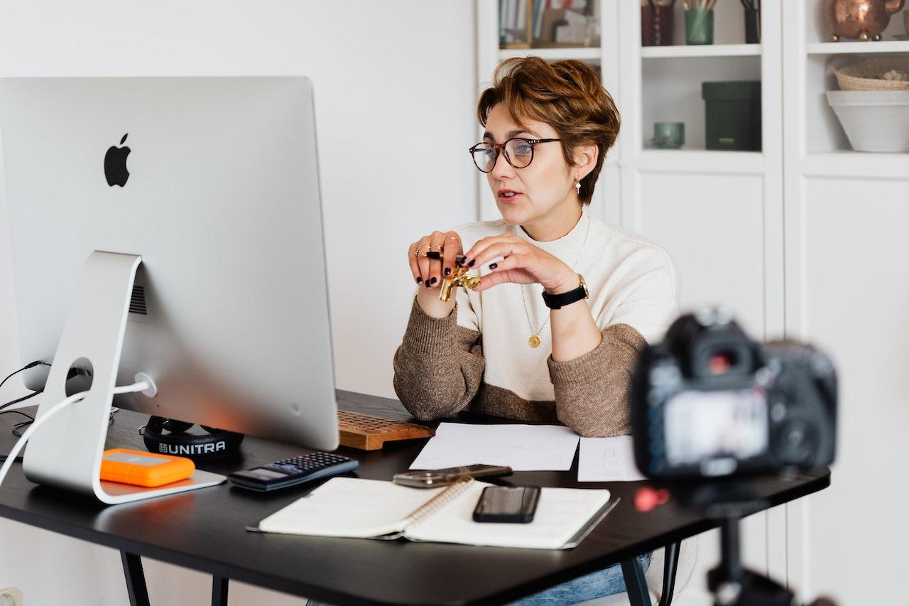 Woman on computer