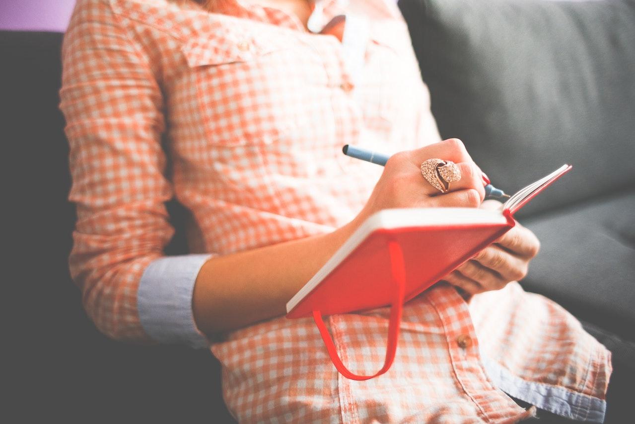 Woman journaling
