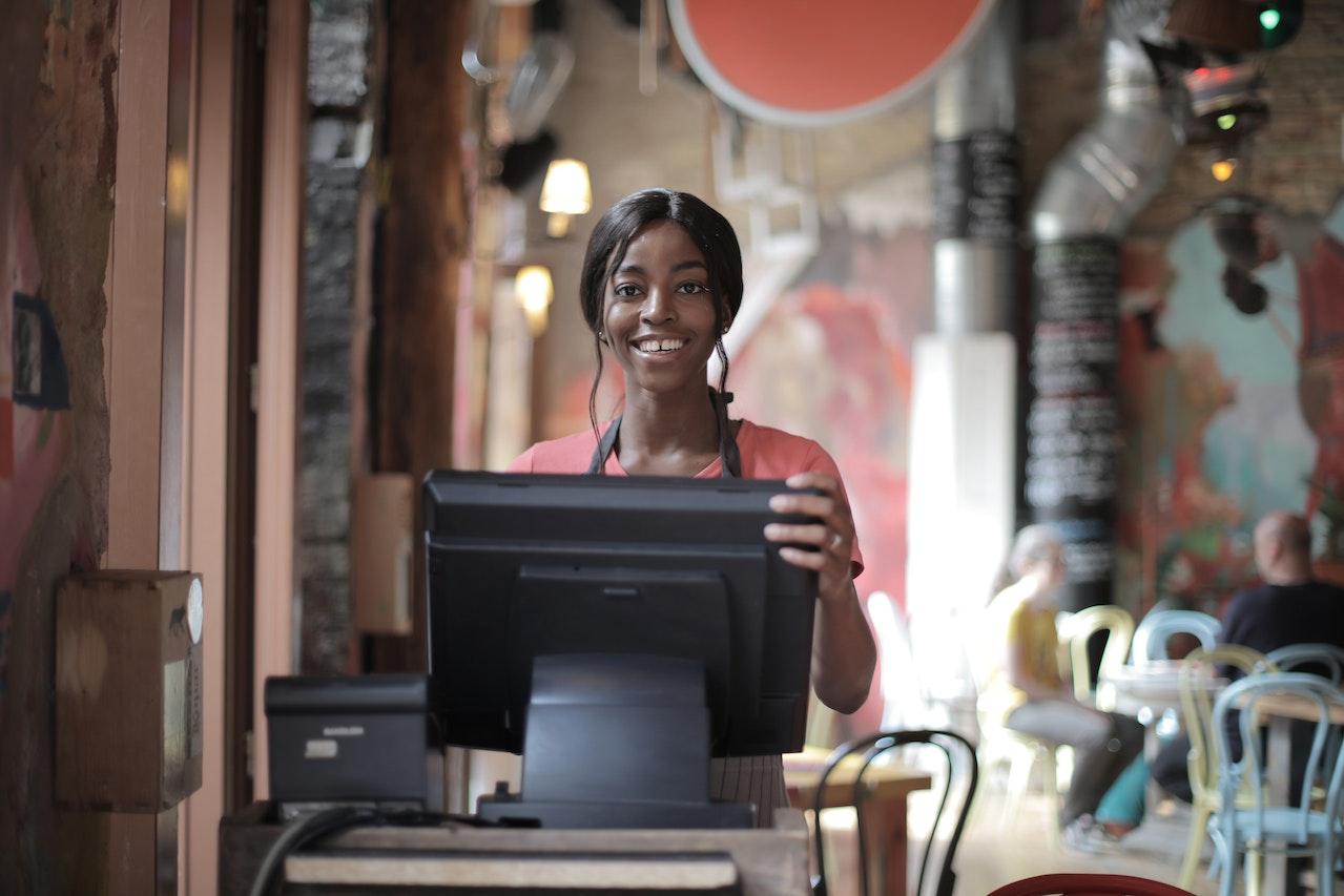 Woman smiling