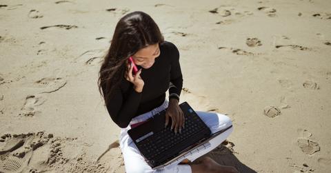 Woman on the beach