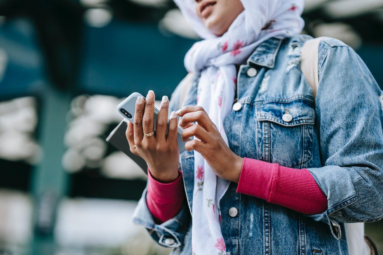 woman on phone