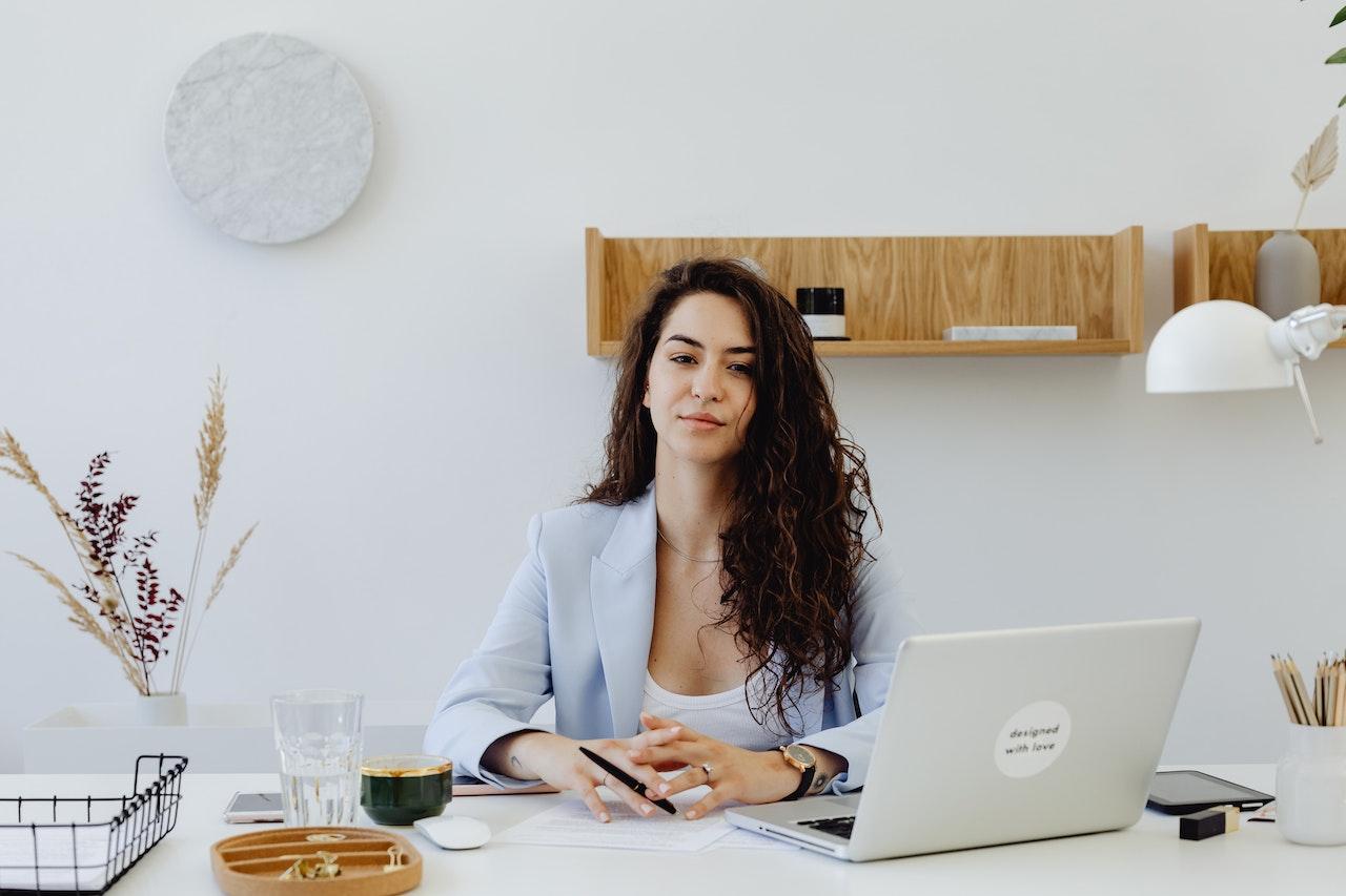 Woman in her office