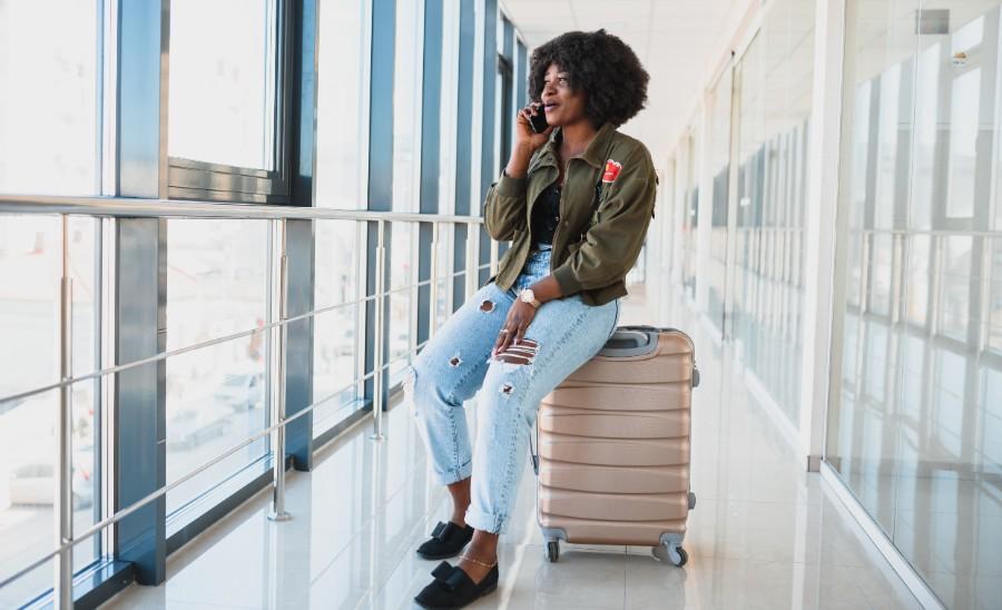 Woman at the airport