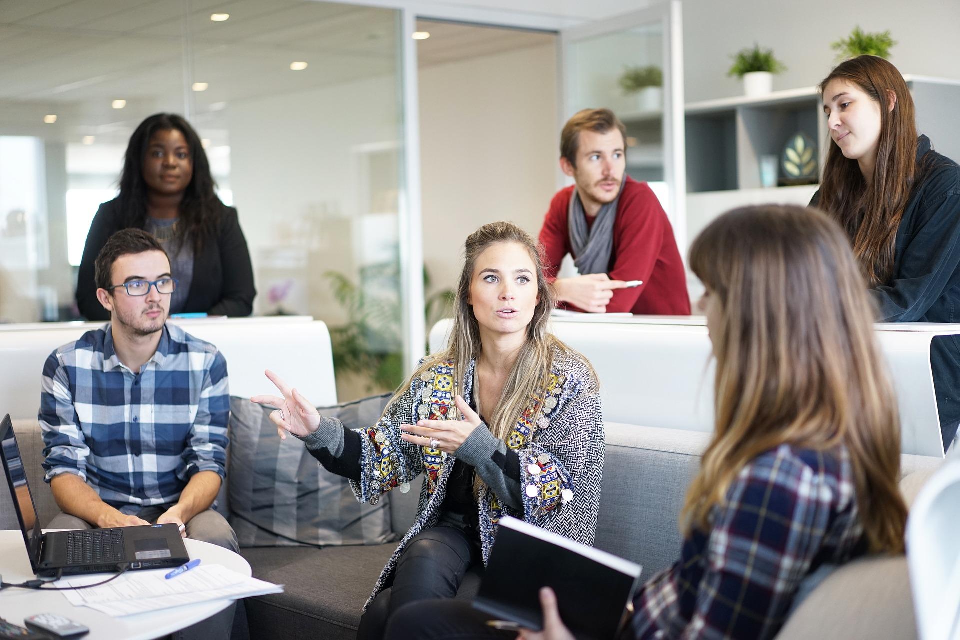 leading a team meeting