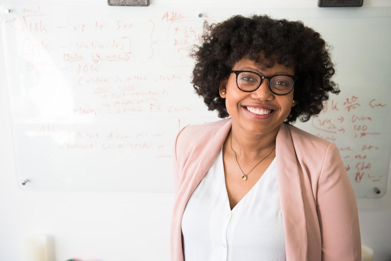 woman smiling