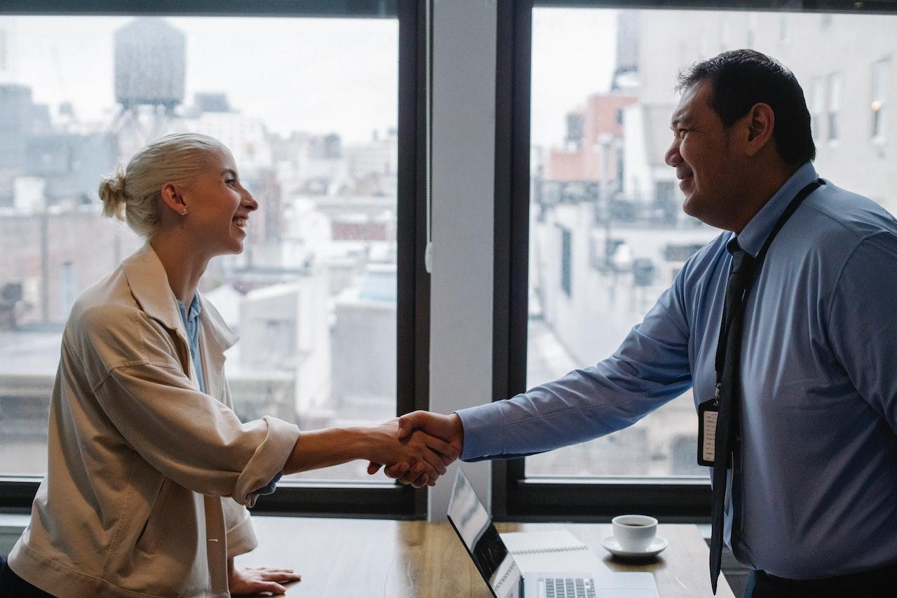 woman at investment meeting