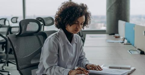 woman at desk
