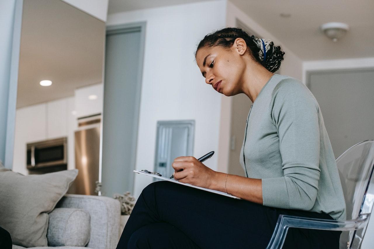 woman writing