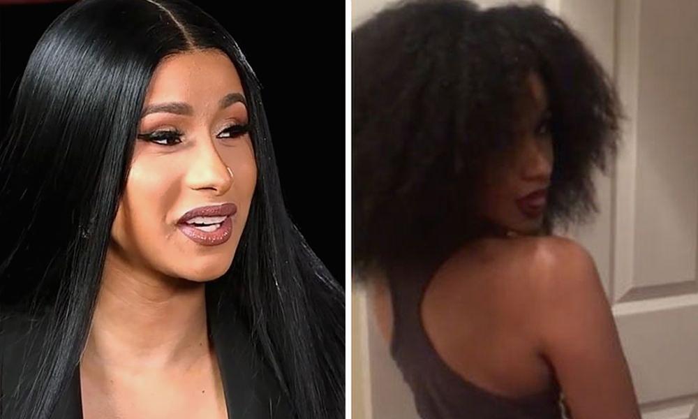 cardi b natural hair