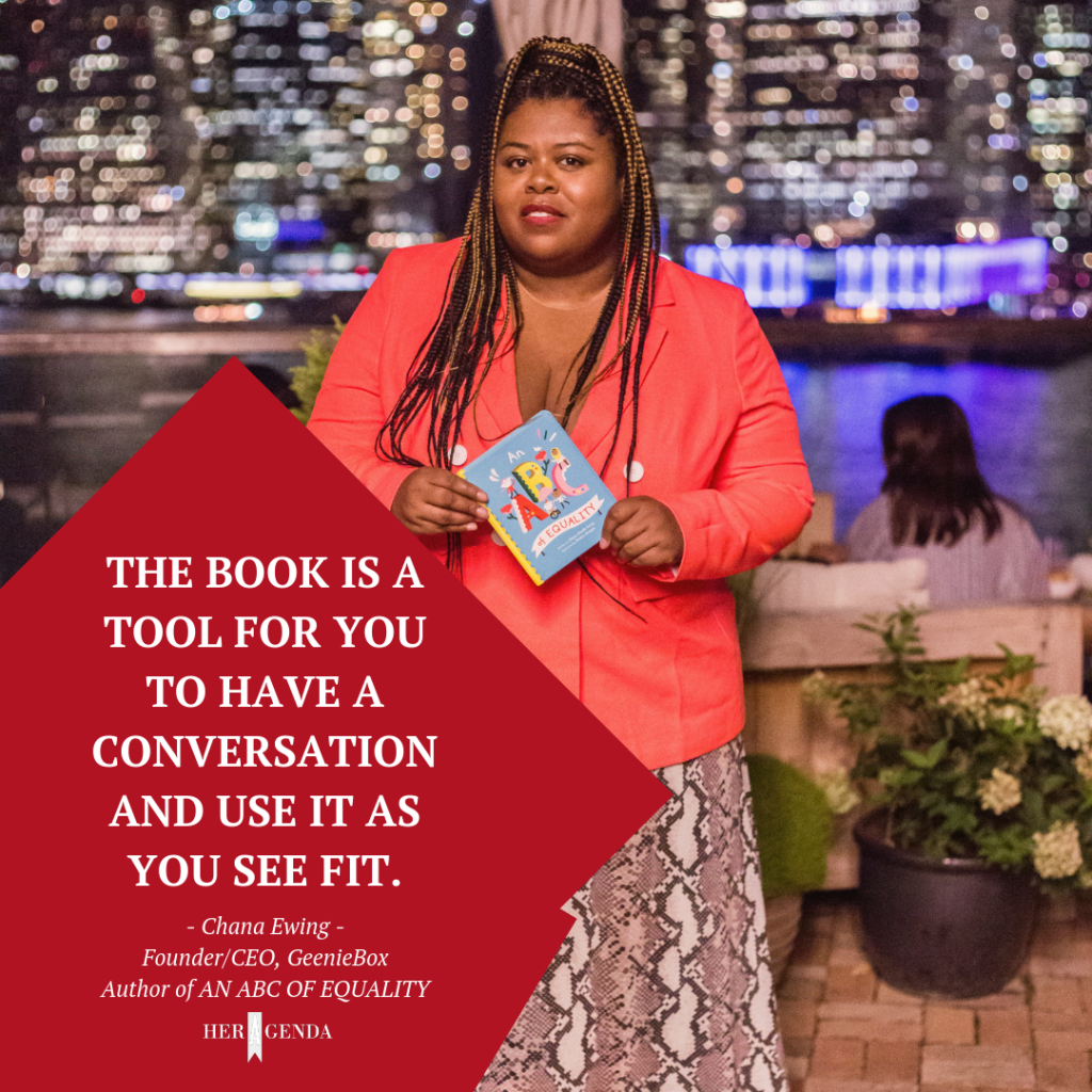 "The book is a tool for you to have a conversation and use it as you see fit." -Chana Ewing