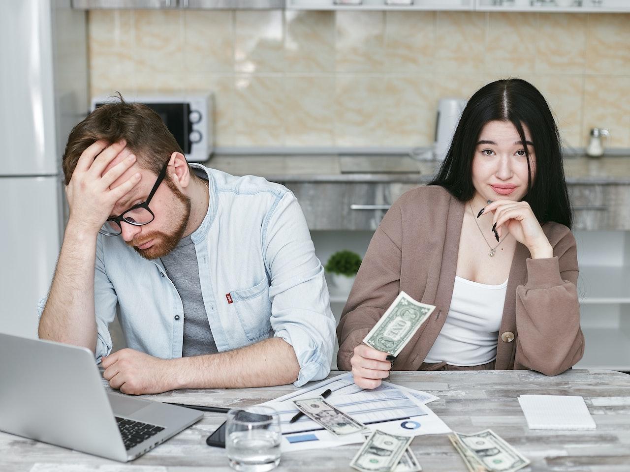 Couple working on finances