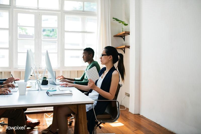 People working together on computers