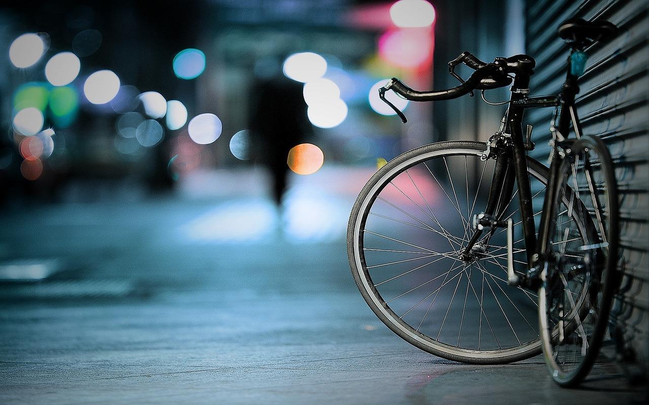 bicycle parked outside a building