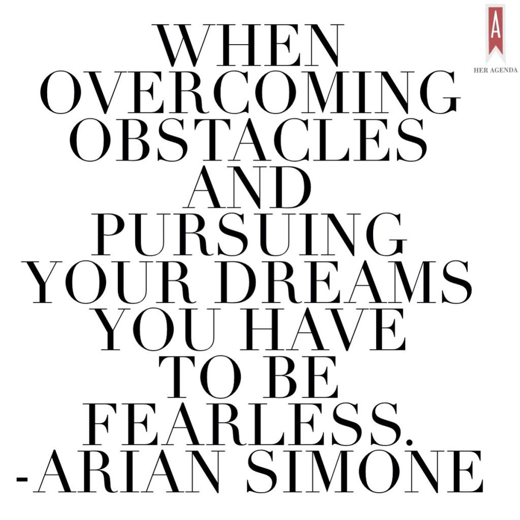 Arian Simone on overcoming obstacles. Arian Simone