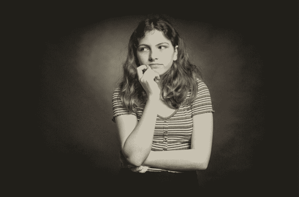 girl thinking opinions